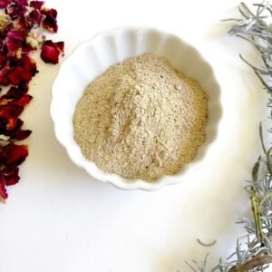 face & body scrub: sandalwood & patchouli cleansing grains