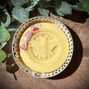 handmade solid lotion bar: unscented bee pollen, lavender, orange blossom